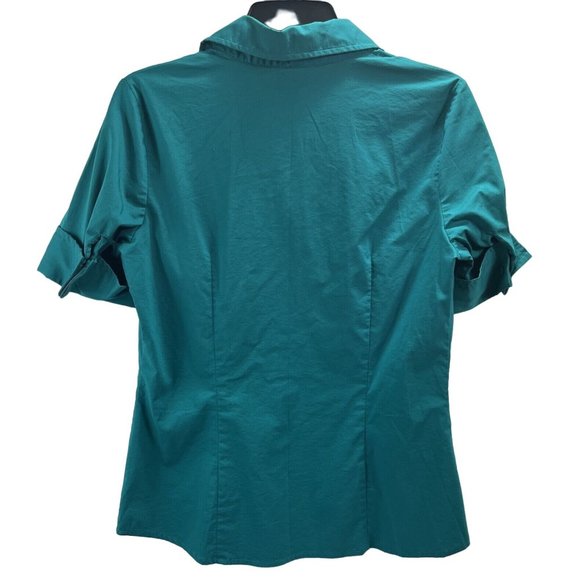 Worthington Shirt Womens Color Green Size MButton Up ShortSleeve Collared Casual - Picture 2 of 16